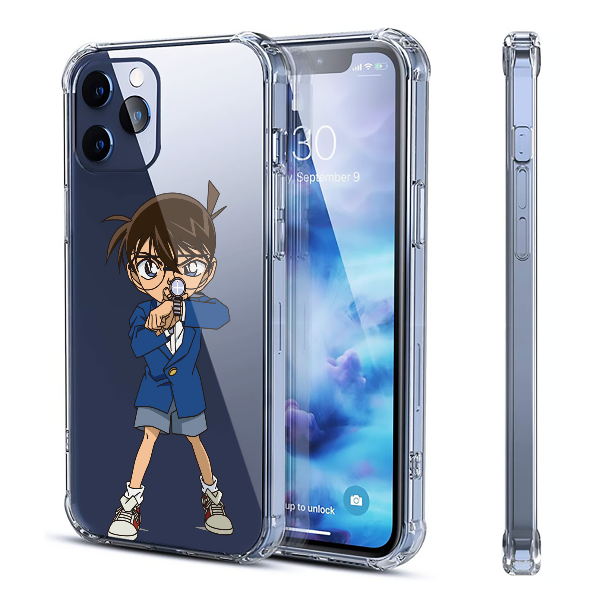 （画像用） 名探偵コナン 江戸川 コナン Detective Conan Conan Edogawa 【iPhone 12シリーズ対応】透明スマホケース（クリアソフトケース）